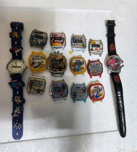 Vintage Retro Kids Watch Lot Classic Anime Character Collectible Rare From Korea