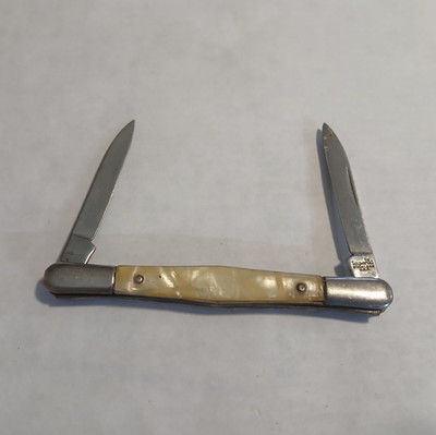 CASE XX 62048 2-Blade Pearl Handle Steel Slipjoint Pen Pocketknife Manual