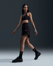 NWT Nike Swoosh Medium Support Women's Padded Sports Bra DX6821-010 XL BLACK