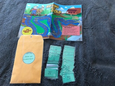 Shifting for  Gold! Add subtract  decimals math teacher game resources 5th grade
