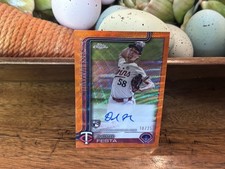 2025 Topps Chrome David Festa Orange Wave Refractor /25 Auto Minnesota Twins