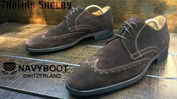 Men Navyboot Heels Brown Suede 41