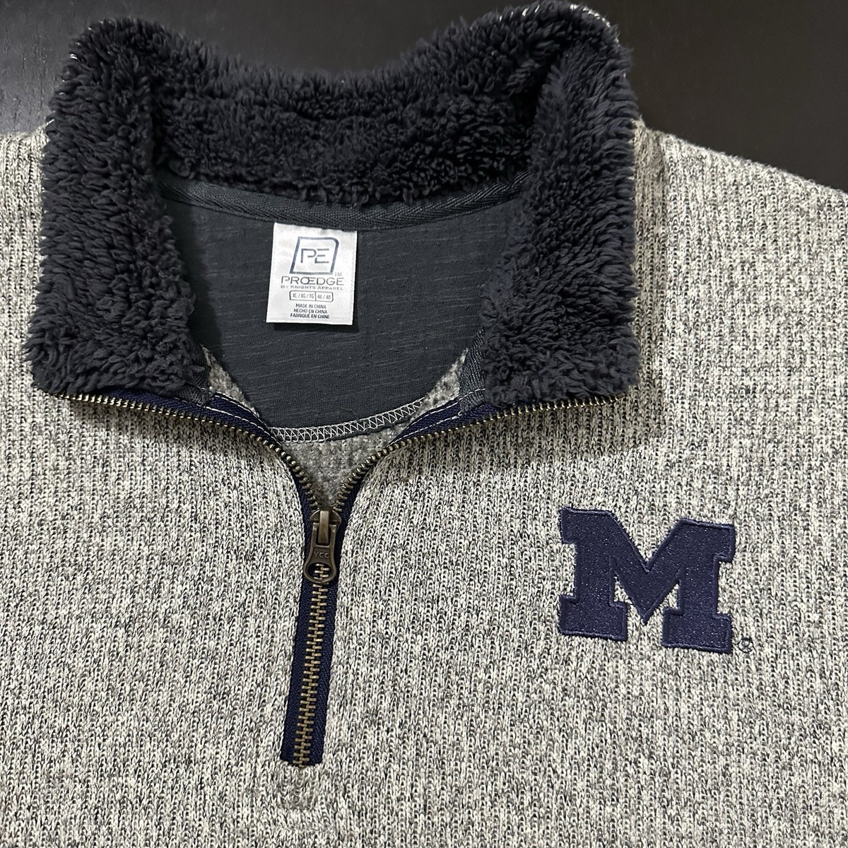 Michigan Wolverines Pro Edge Knights Apparel 1/4 Zip Sweatshirt
