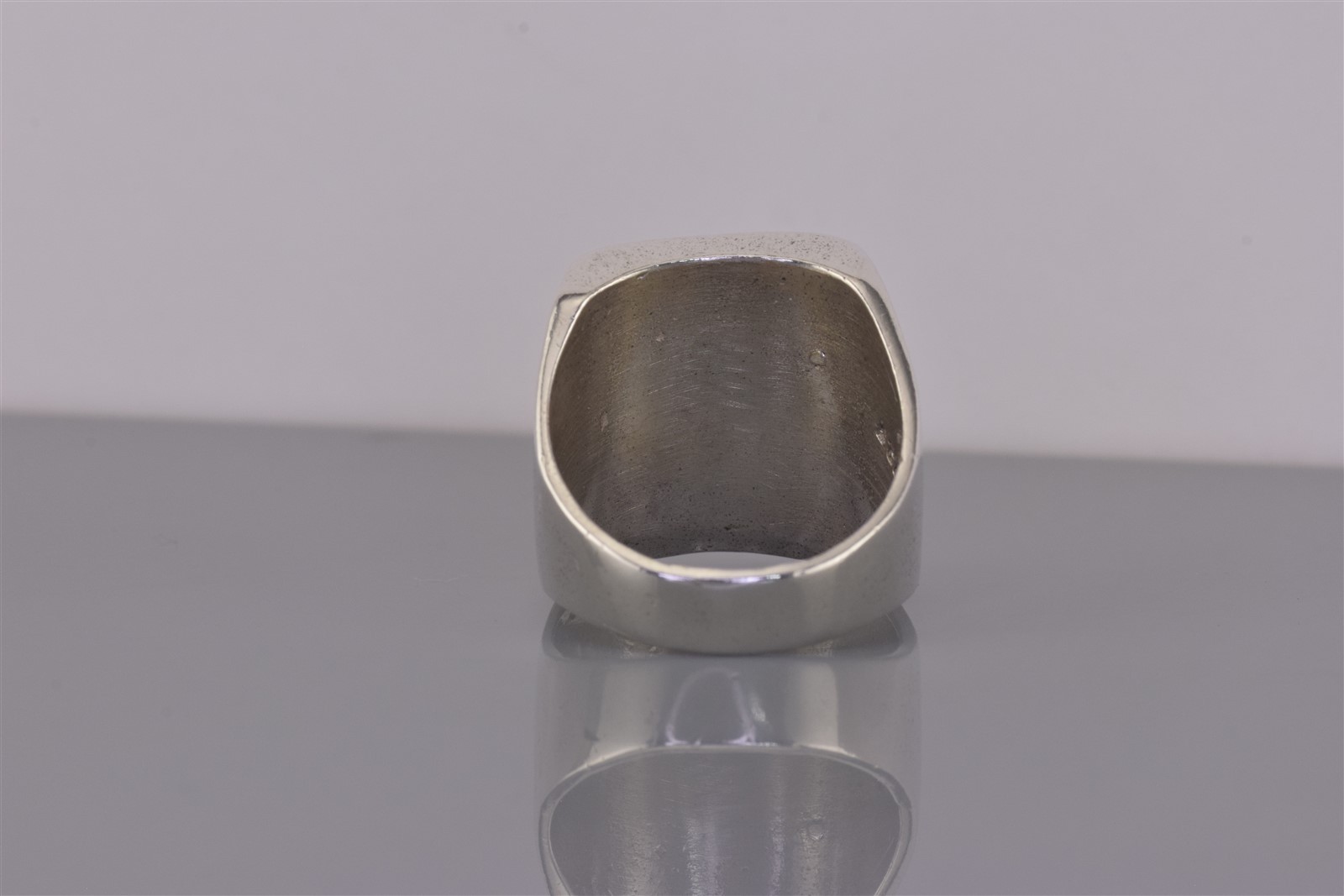 Sterling Silver 20mm Contoured Rectangular Solid … - image 4