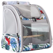 Bird Travel Carrier Backpack with Wooden Stand Perch, Small to Medium Bag to ...