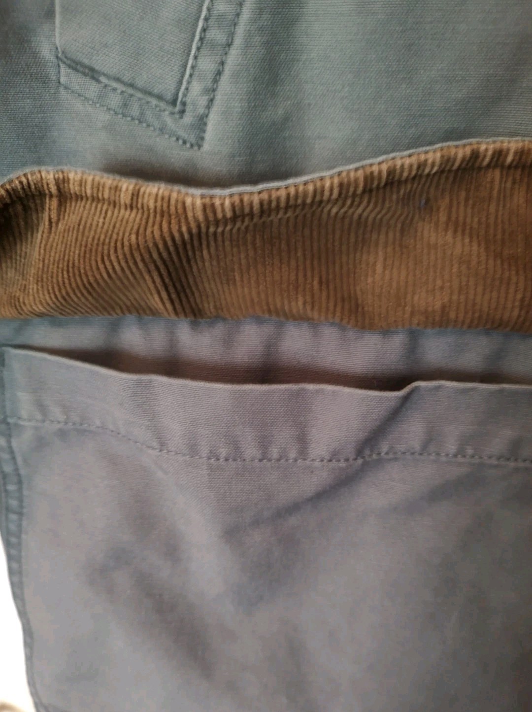 L. L.  L L Bean Men's Original Field Coat Jacket Grey Corduroy Collar Buttons M image 6