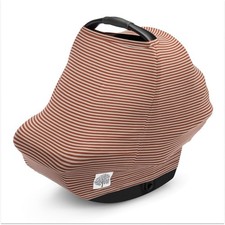 Parker Baby Co. Multi-Use Cover: Carseat Cover, Nursing Cover - Clay Stripe