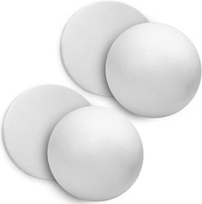 6 Inch Large Styrofoam Half Balls - Smooth White Foam for Crafts, 4PCS