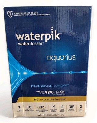 Waterpik Aquarius 600 Series Electric Water Flosser New Open Box Gray and Clear 