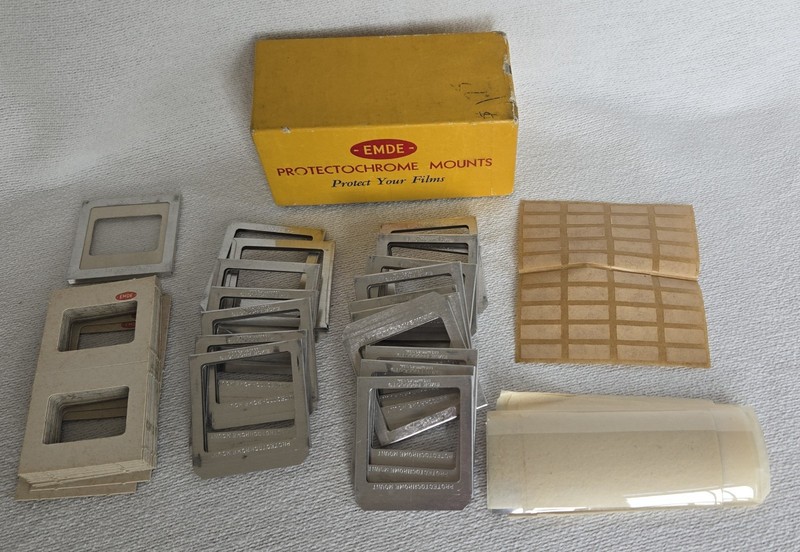 Vintage Emde Aluminum Framed Protectochrome Mounts ~ Original Box
