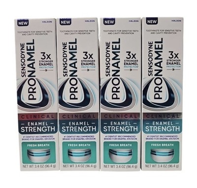 4 Pack SENSODYNE PRONAMEL Clinical Enamel Strength Toothpaste Fresh Breath 3.4oz