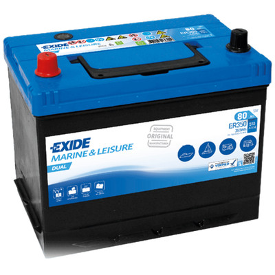 Exide ER350 DUAL Marine & Leisure 12V 80Ah Versorgungsbatterie Wohnmobil Boot