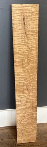 Hades Roasted Maple, 5A Curly Flat Sawn Strat Or Tele Guitar Neck Blank