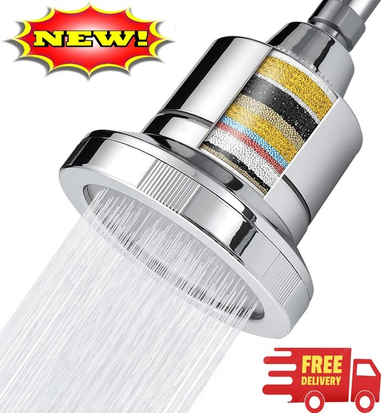 Cabezal de ducha con filtro de lujo de 20 etapas para agua dura