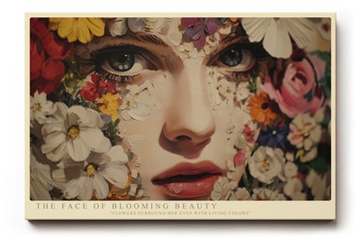 Paul Sinus Wandbild The Face of Blooming Beauty   Ausdrucksstarkes Porträt