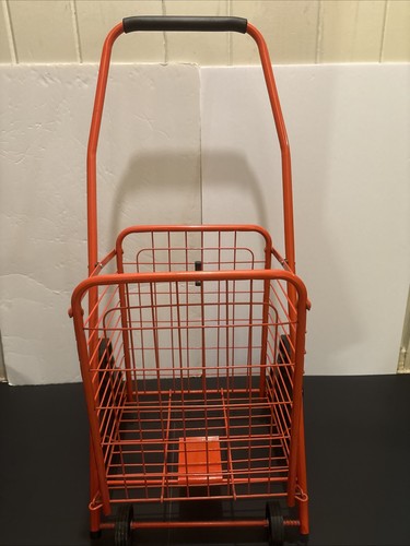 Stair Climbing Foldable Wire Shopping Cart/ Unbranded 14”x12” Basket
