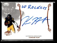 2017 Leaf Trinity Kareem Hunt Bronze Inscribed Go Rockets Rookie Auto UX8299