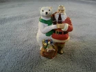VINTAGE COCA-COLA Santa and Polar Bear Christmas Ornament 1996