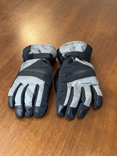 Men  s Ski Gloves L/XL Black Gray Waterproof Winter Snow Gloves