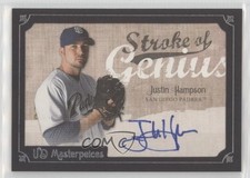 2007 UD Masterpieces Stroke of Genius Justin Hampson #SG-HA Auto h1f