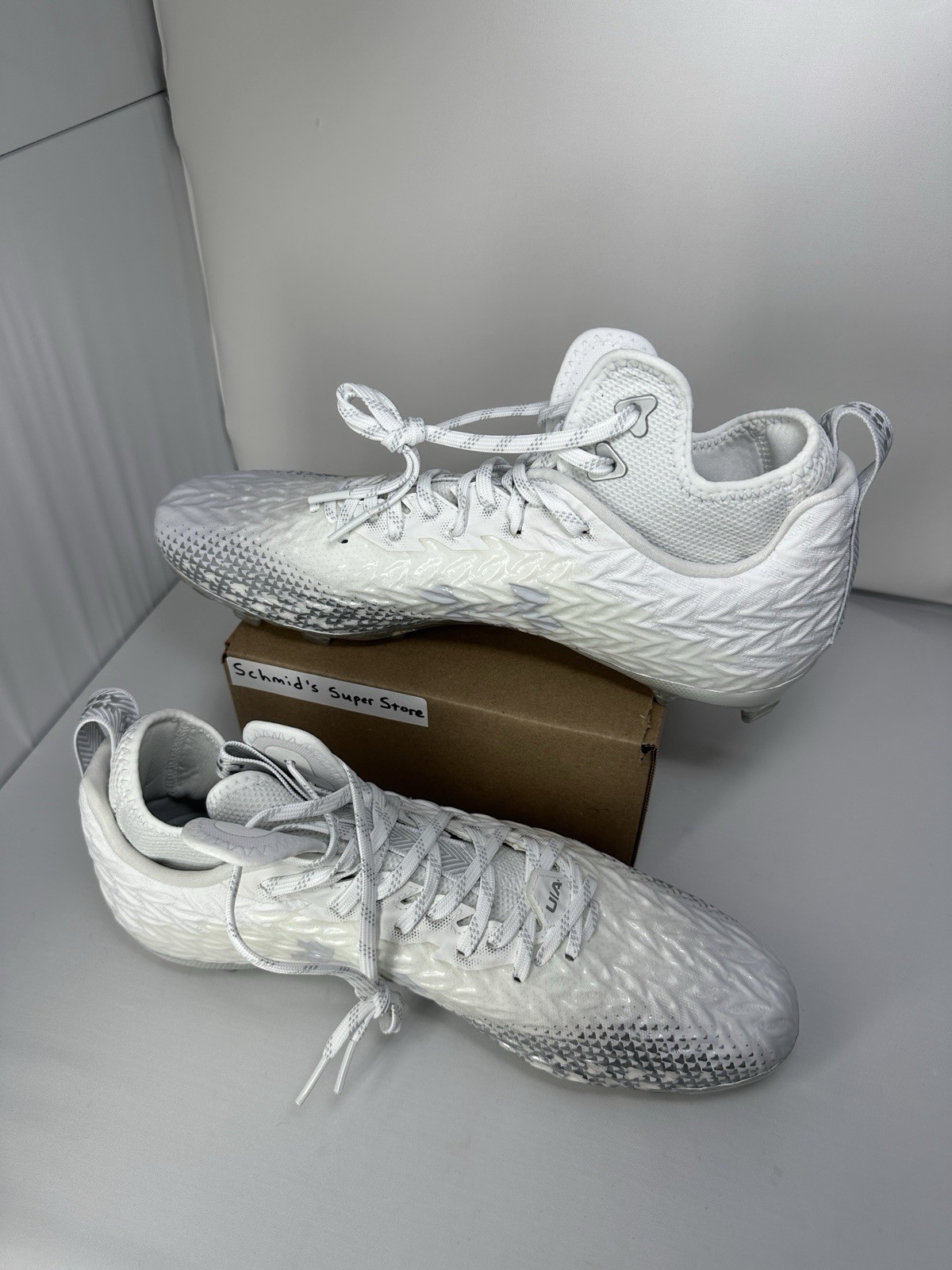 Under Armour Spotlight Clone Football Cleats White 3026334-100 Men’s Size 11 thumbnail 7