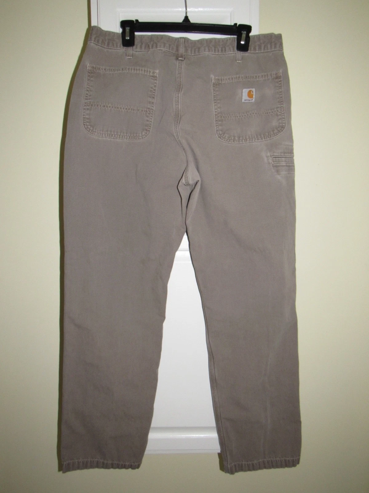 Carhartt Canvas Work Relaxed Fit Khaki Pants B299 MUS Mens Size 38x36