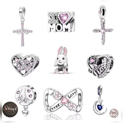  Charms Anhänger Silber 925 für Pandora Armband Herz Familie Mutter  Liebe  
