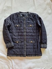 LeShop Korea Tweed Trim Quilted Jacket Women M Chanel Style Old Money Vintage