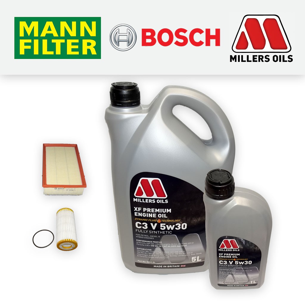 SERVICE KIT for AUDI TT (FV) 1.8 2.0 TFSI OIL AIR FILTERS +5w30 OIL (2014-2026)