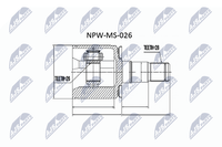 NTY Gelenksatz, Antriebswelle NPW-MS-026 FüR Mitsubishi