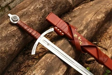 Handcrafted Templar Faithkeeper Display Sword 38" Medieval Crusader Replica