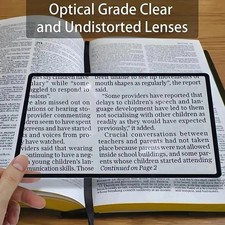 Full Page Magnifier Large Reading Magnifying Glass Sheet Lens Reading Aid