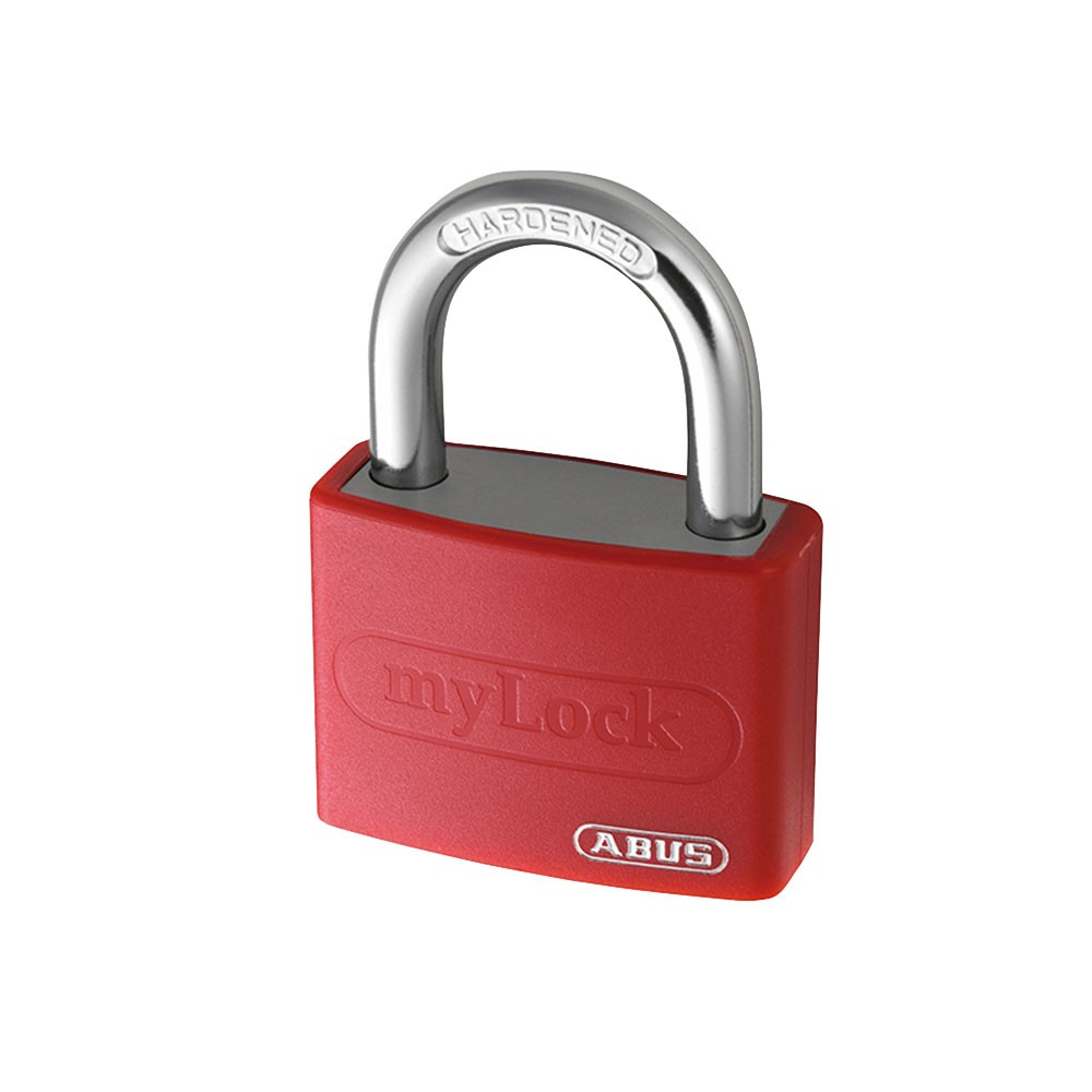 ABUS T65AL/40mm My Lock Aluminium Padlock Red Keyed Alike 6401