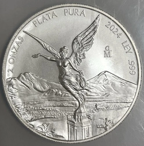 2024 Mo Mexico Silver 2 Onza MS 70 NGC 2 oz Silver Coin
