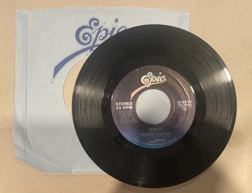 Michael Jackson – Beat It/Get On The Floor Single 7 Inch Vinyl 1982, 1st Ed ￼￼