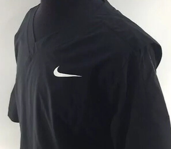 Nike Hot Baseball Jacket Short Sleeve Team Black Size Medium