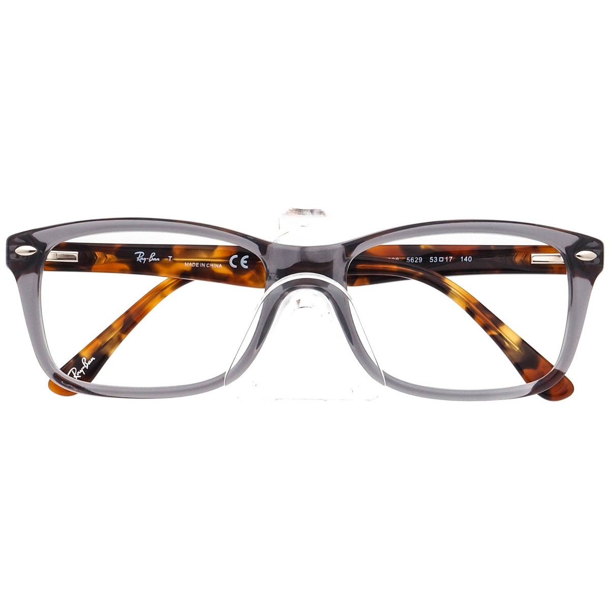Ray-Ban RB5228 5629 Eyeglasses Gray Havana Tortoise 50-17-140 Frames Only RAY BAN-RB5228 5629 Rectangle Eyeglasses Polished Gray  main image 2