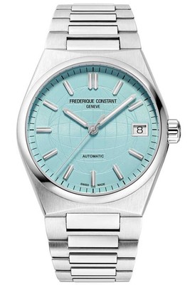 Frederique Constant Damenuhr Highlife Ladies Stahl/Stahl Türkis Zifferblatt