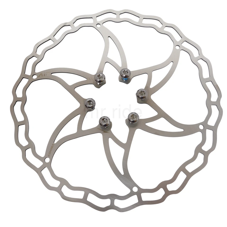 Rotor de freno de disco para bicicleta ASHIMA Ai2 más ligero del mundo 180 mm 104 g 2pr Foto 2 de 4
