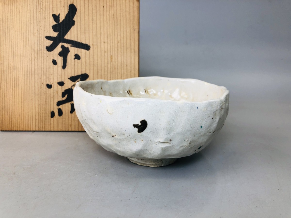 Y5927 CHAWAN Utsumi-ware signed box Japan antique tea ceremony