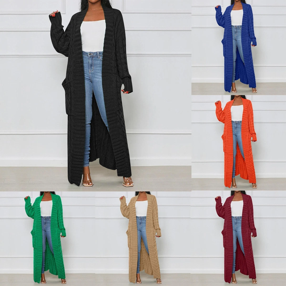 Floor top length sweater