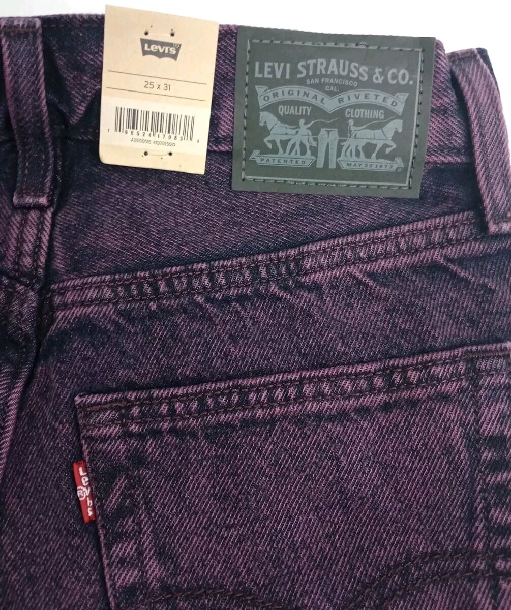🎁Levis 94 Baggy Straight Leg Jeans Red Acid Purple Wash 🎁Levis 94 Baggy Straight Leg Jeans Red Acid Purple Wash