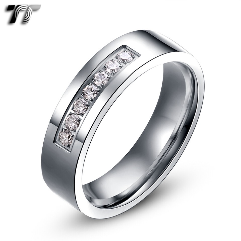 Classic 14K Gold Ion Plated Solid Titanium Domed Wedding Band. Available In 6mm And 8mm Widths. Couple Ring - Foto 12