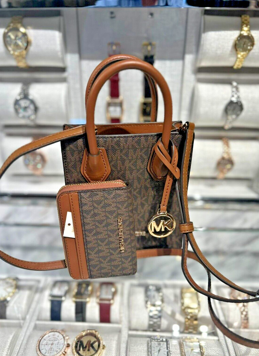 Michael Kors Mercer Women XS Shopper Crossbody Bag +Card Case