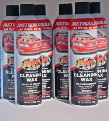 Waterless Wash Carnauba & Wax Fastwax FW1 Spray Can Removes Cleans Tar Dirt B...