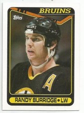 RANDY BURRIDGE 1990-91 TOPPS CARD NEAR MINT CONDITION BOSTON BRUINS