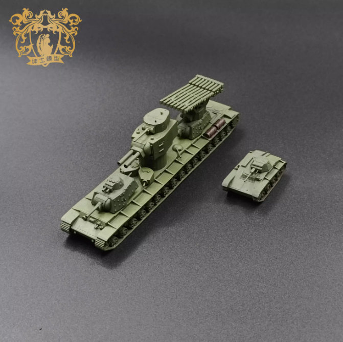 3D Printed Model 1/144 Soviet Kv-6 Super Heavy Tank Finished Model