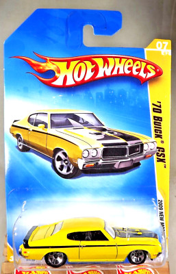 2009 Hot Wheels #7 New Models 7/42 '70 BUICK GSX Yellow Variant w/Chrome 5 Spoke