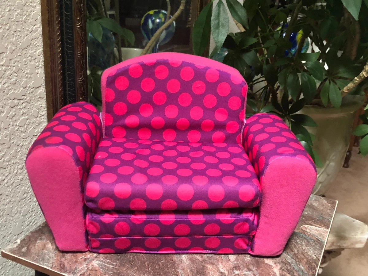 Pink Chair Foldout Bed for Girl Doll Furniture for 12