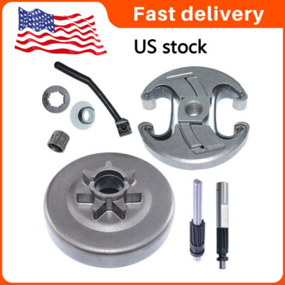 #ad 3 8“ 7T Clutch Drum Kit For Husqvarna 340 345 350 Chainsaw Oil Pump Worm Gear $23.43